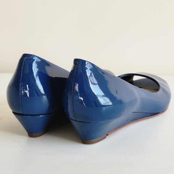 Cole Haan Nike Air Patent Peep Toe Wedges Shoes 6.5 Women's - Picture 5 of 9